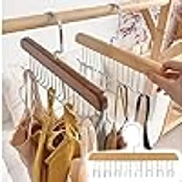 Wood_And_Steel_Multi_Hook_Hanging_Closet_Accessories_Organizer_Pack_Of_2