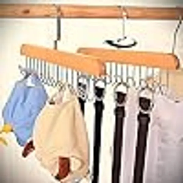 Wood_And_Steel_Multi_Hook_Hanging_Closet_Accessories_Organizer_Pack_Of_2
