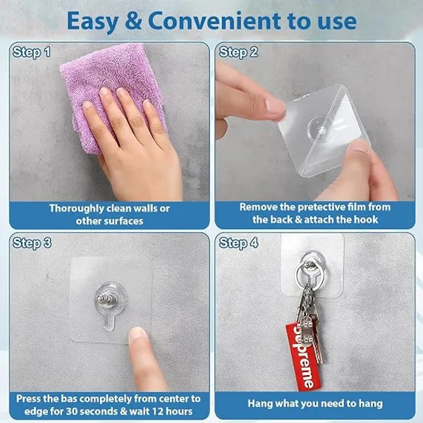 Silicone_Self_Adhesive_Wall_Hook_Pack_Of_15