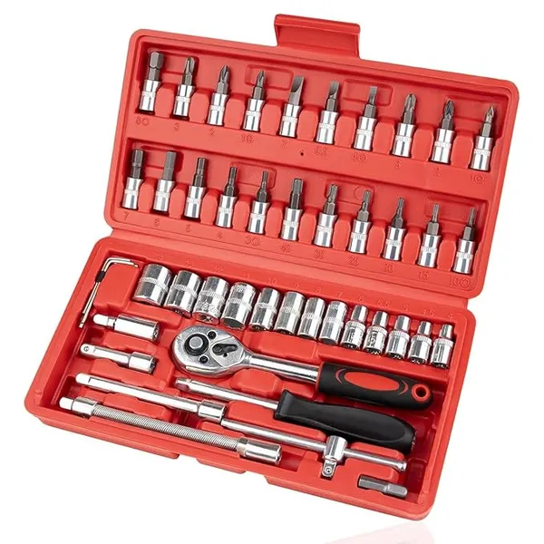Stainless_Steel_46_Piece_Socket_Wrench_Set_With_Screwdriver_Bits