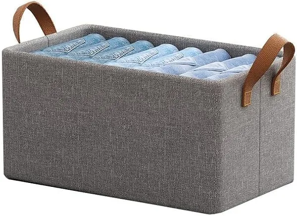 Fabric_Metal_Frame_Grey_Wardrobe_Clothes_Storage_Organizer