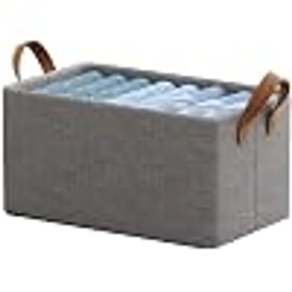 Fabric_Metal_Frame_Grey_Wardrobe_Clothes_Storage_Organizer