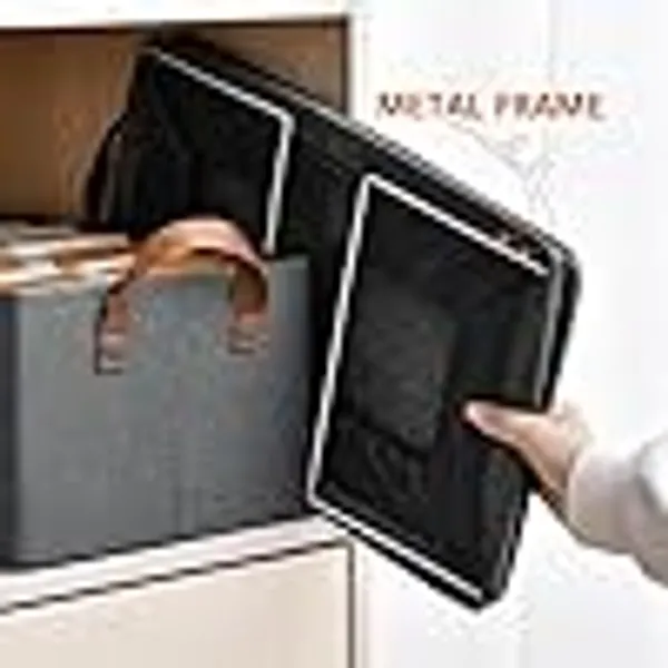 Fabric_Metal_Frame_Grey_Wardrobe_Clothes_Storage_Organizer