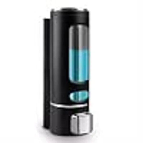 Black_Plastic_Wall_Mount_Manual_Pump_Soap_Dispenser