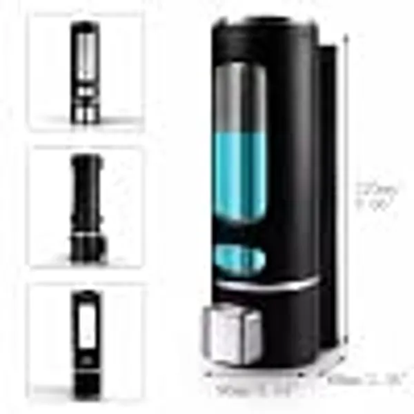 Black_Plastic_Wall_Mount_Manual_Pump_Soap_Dispenser