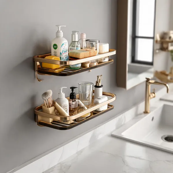 Plastic_2_Tier_Wall_Mounted_Kitchen_Bathroom_Storage_Shelf