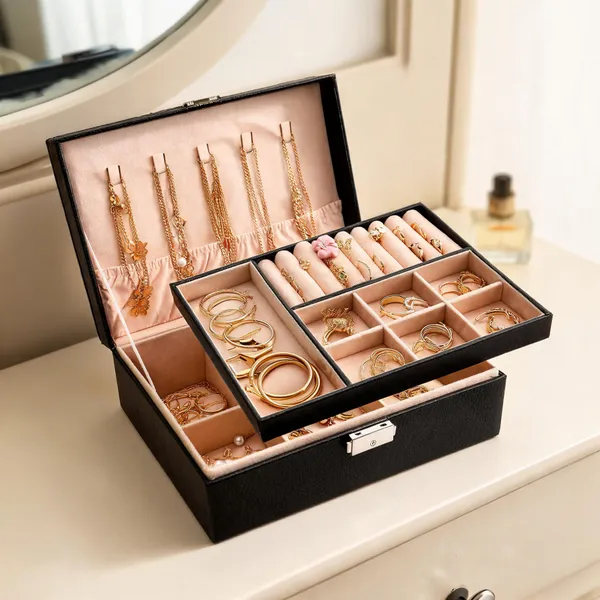 Black_Faux_Leather_Jewellery_Organizer_Vanity_Storage_Box