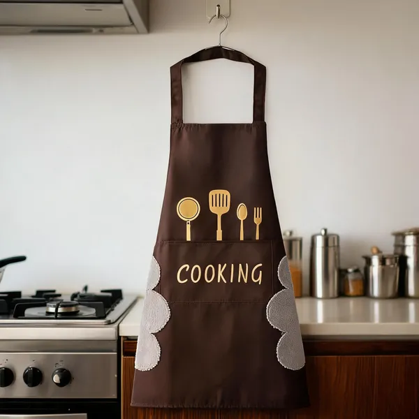 Cotton_Waterproof_Oil_Proof_Cooking_Kitchen_Apron_With_Pockets