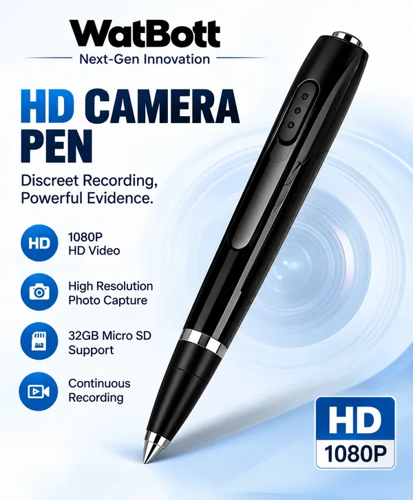 Watbott_W8_Hidden_Camera_Pen,_1080P_HD_Video_Recording,32GB_Support,_Black