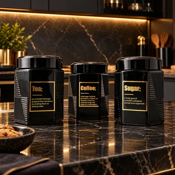 Cerrora_3_Pc_Textured_Black_Tea,_Coffee_And_Sugar_Set_With_Rack