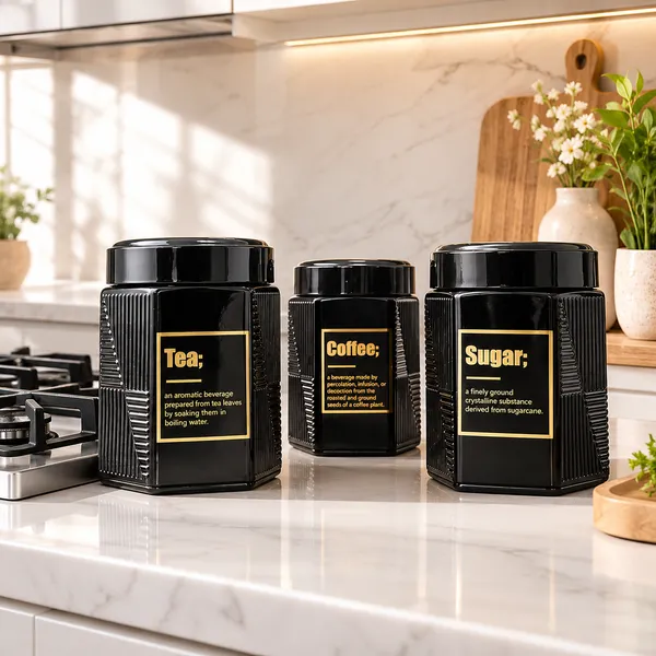 Cerrora_3_Pc_Textured_Black_Tea,_Coffee_And_Sugar_Set_With_Rack