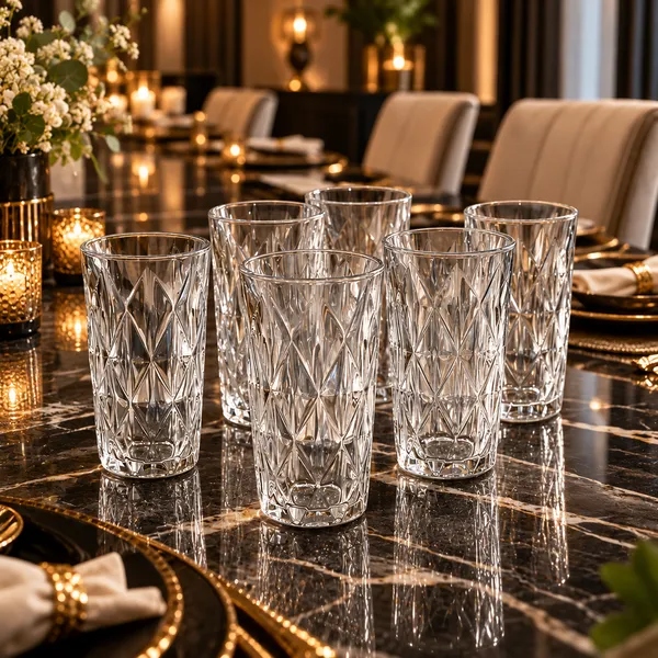 Cerrora_Geometric_Diamond_Pattern_Glass_Tumbler_Set_Of_6
