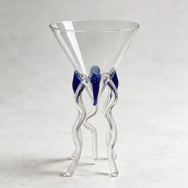 Cerrora_Borosilicate_Blue_Octopus_Arms_Glass_Set_Of_2