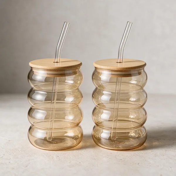 Glass_Modern_Ribbed_Tumbler_Set_With_Bamboo_Lids_520_Ml