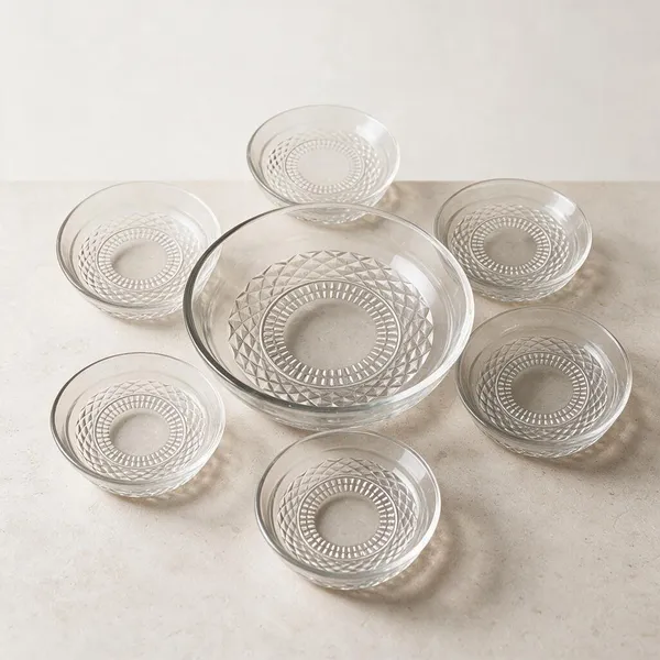 Cerrora_7_Pc_Glass_Snack_Platter_Set_1_Big_&_6_Small_Plates