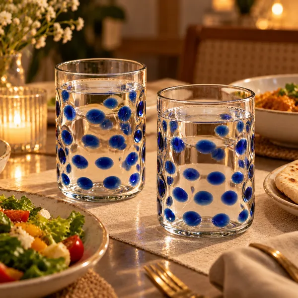 Cerrora_Borosilicate_Glass_Contemporary_Blue_Oval_Pattern_Tumbler_Set_Of_2