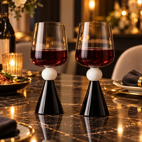 Cerrora_Borosilicate_Contemporary_Black_And_White_Goblet_Wine_Glass_Set_Of_2