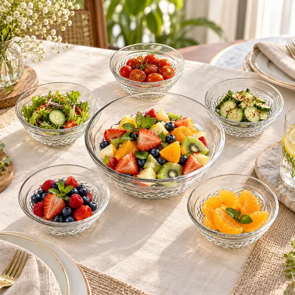 Cerrora_7_Pc_Glass_Snack_Platter_Set_1_Big_&_6_Small_Plates