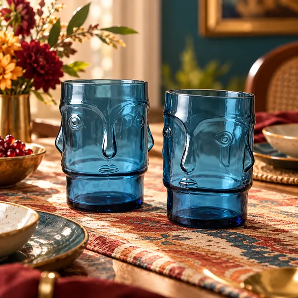 Cerrora_Blue_Glass_Novelty_Face_Design_Drinking_Tumbler_Set_Of_2