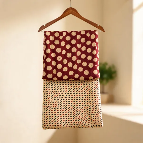 Maroon_&_Beige_Kurti_Running_Fabric_Pure_Cotton_For_women