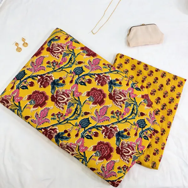 Yellow_Kurti_Running_Fabric_Pure_Cotton_For_women