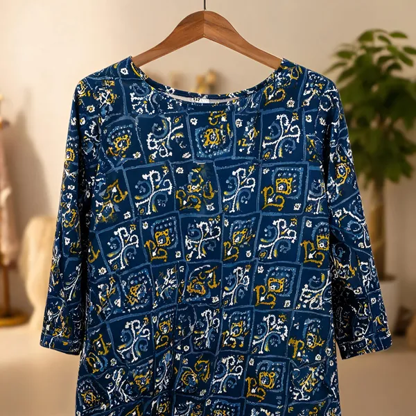 Blue_Kurti_Running_Fabric_Pure_Cotton_For_women