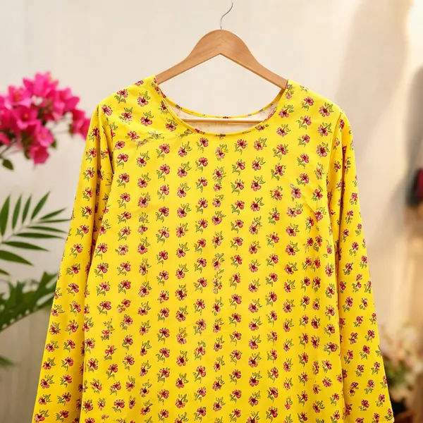 Yellow_Kurti_Running_Fabric_Pure_Cotton_For_women