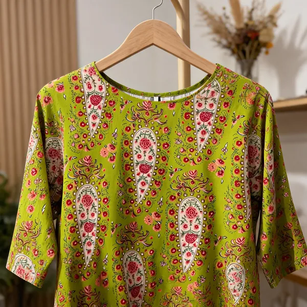 Green_Kurti_Running_Fabric_Pure_Cotton_For_women