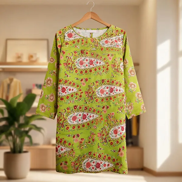 Green_Kurti_Running_Fabric_Pure_Cotton_For_women