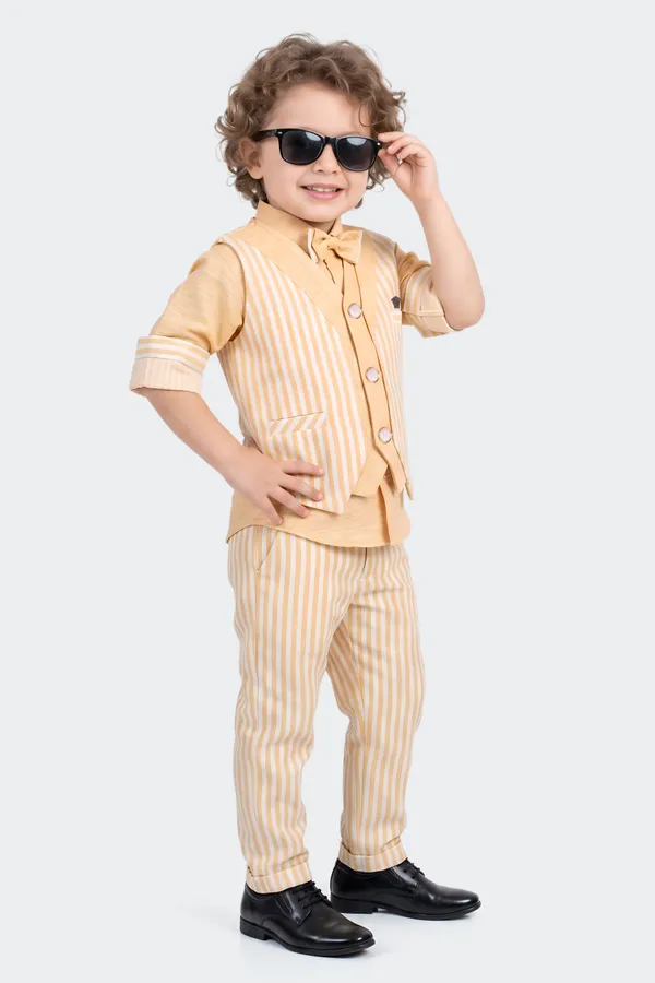 Beige_Striped_Shirt_And_Trouser_Set_For_Boys