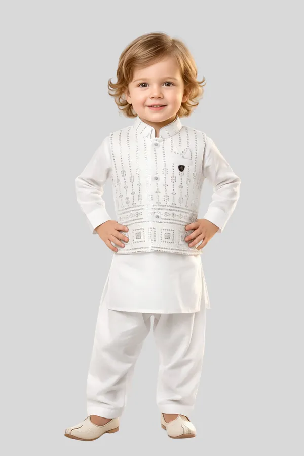 White_Embroidered_Ethnic_Kurta_Pajama_Set_For_Boys