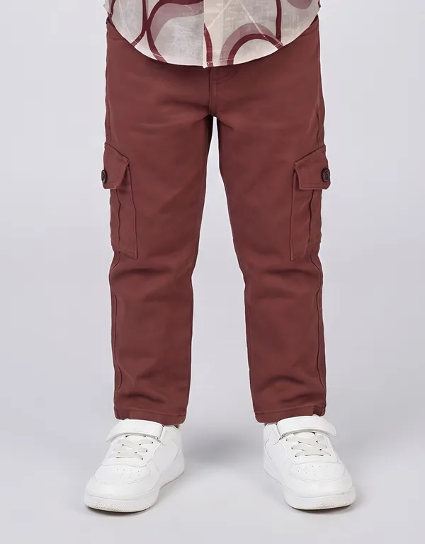Multicolor_Casual_Printed_Shirt_And_Cargo_Pants_Set_for_Boys