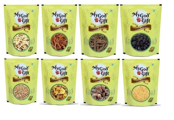 MY_GOD_GIFT_Power_Combo_–_Shatavari,_Safed_Musli,_Ashwagandha,_Kaunch_Beej,_Gokhru,_Salam_Panja,_Rumi_Mastagi_&_Salam_Mishri_|_8_Herbal_Ingredients_|_280g_Pack_of_8