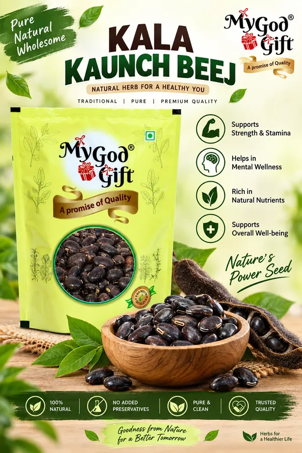 My_God_Gift_POWER_KIT_Shatavar,Safed_Musli,_Ashwagandha_Kaunch_Beej_50_GM_EACH_200_gm_Pack_of_4