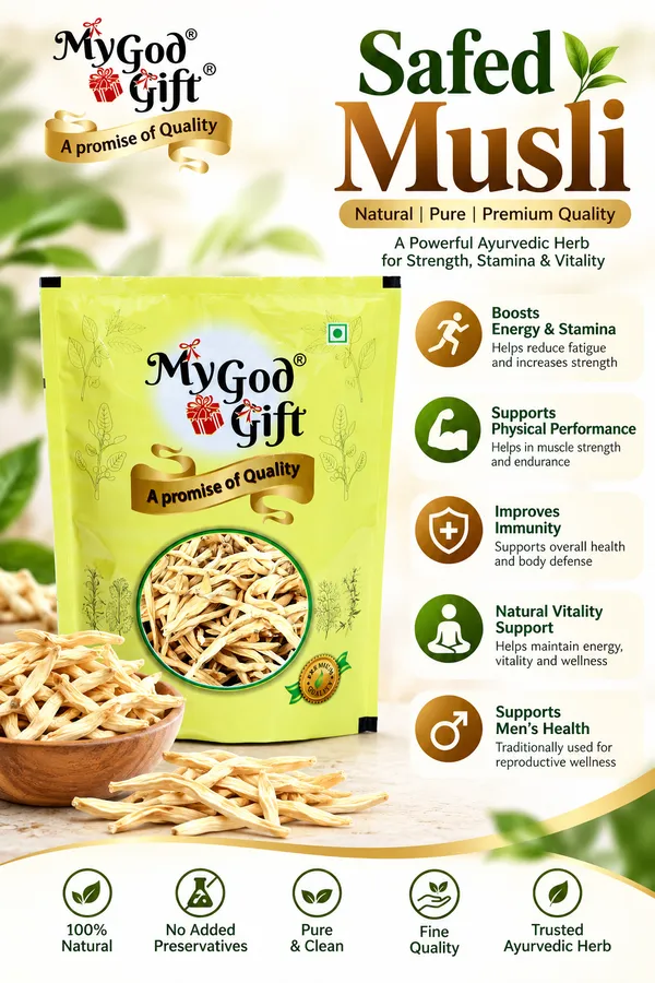 My_God_Gift_POWER_KIT_Shatavar,Safed_Musli,_Ashwagandha_Kaunch_Beej_50_GM_EACH_200_gm_Pack_of_4