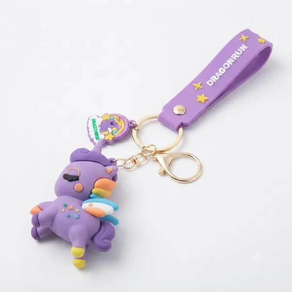 Unicorn_Character_Keychain_With_Rubber_Strap