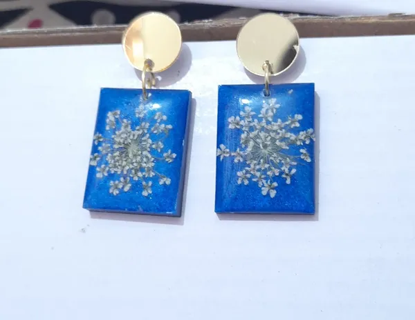 Blue_Resin_Floral_Drop_Earrings_For_Women