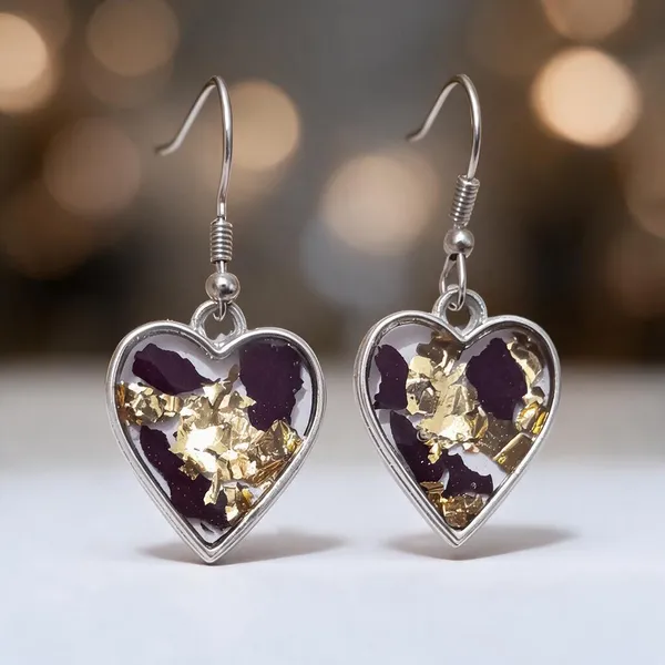 Silver_Resin_Purple_Heart_Dangle_Earrings_For_Women