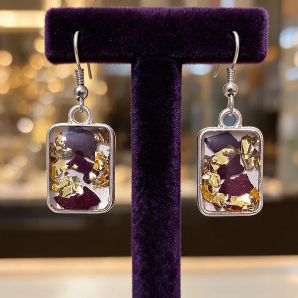 Purple_Resin_Rectangular_Foil_Drop_Earrings_For_Women