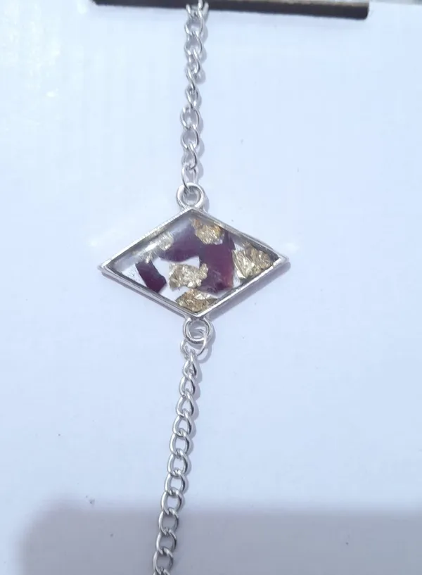 Silver_Brass_Resin_Floral_Diamond_Charm_Bracelet_For_Women