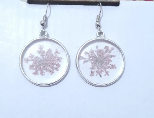 Silver_Resin_Floral_Round_Drop_Earrings_For_Women