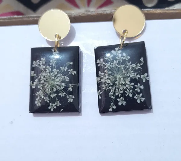 Black_Resin_Floral_Rectangular_Drop_Earrings_For_Women