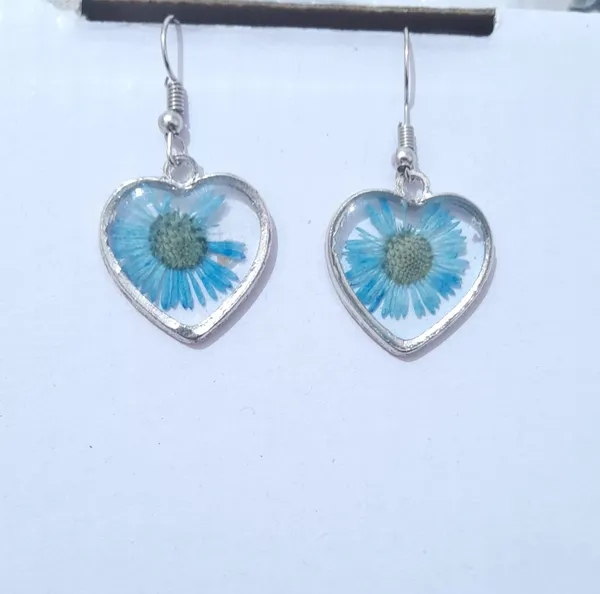 Blue_Resin_Floral_Heart_Drop_Earrings_For_Women