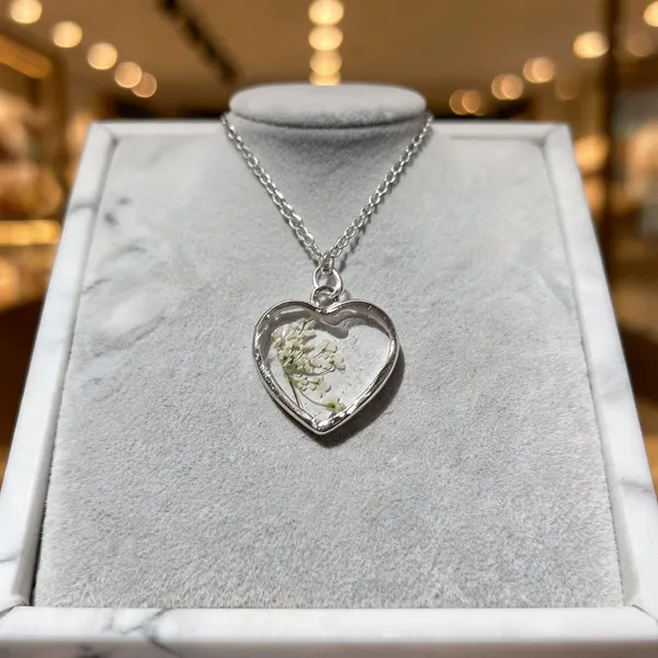 Silver_Tone_Resin_Floral_Heart_Pendant_Necklace_For_Women