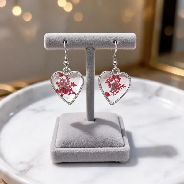 Silver_Resin_Heart_Drop_Earrings_With_Dried_Red_Flowers_For_Women