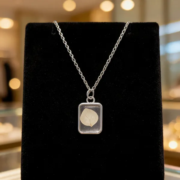 Silver_Brass_Resin_Minimal_Stone_Rectangular_Pendant_Necklace_For_Women