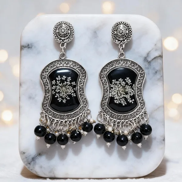 Green_Oxidised_Silver_Tone_Floral_Drop_Earrings_For_Women