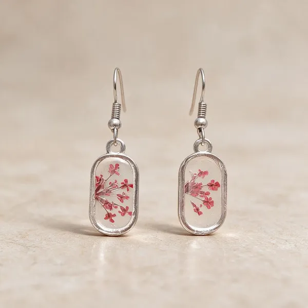 Silver_Resin_Pink_Pressed_Flower_Drop_Earrings_For_Women