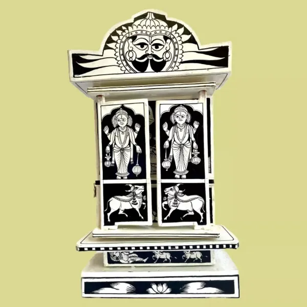 Rajasthani_Kaavad_Art_Large_Black_And_White_Color