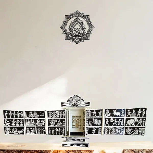 Rajasthani_Kaavad_Art_Large_Black_And_White_Color